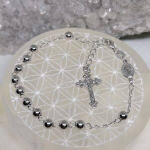 Wearable Rosary Bracelet/Anklet 925